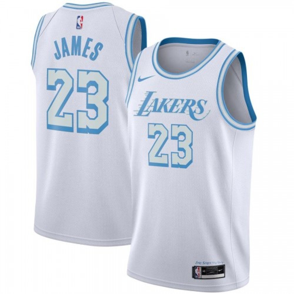 Men's Los Angeles Lakers LeBron James #23 White 2020/21 Swingman Jersey - City Edition-Pro Kit Vault | Brand New 26/27 Sports Jerseys